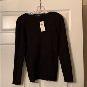 Black ribbed sweater